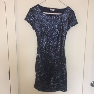 Blue Sequin mini dress